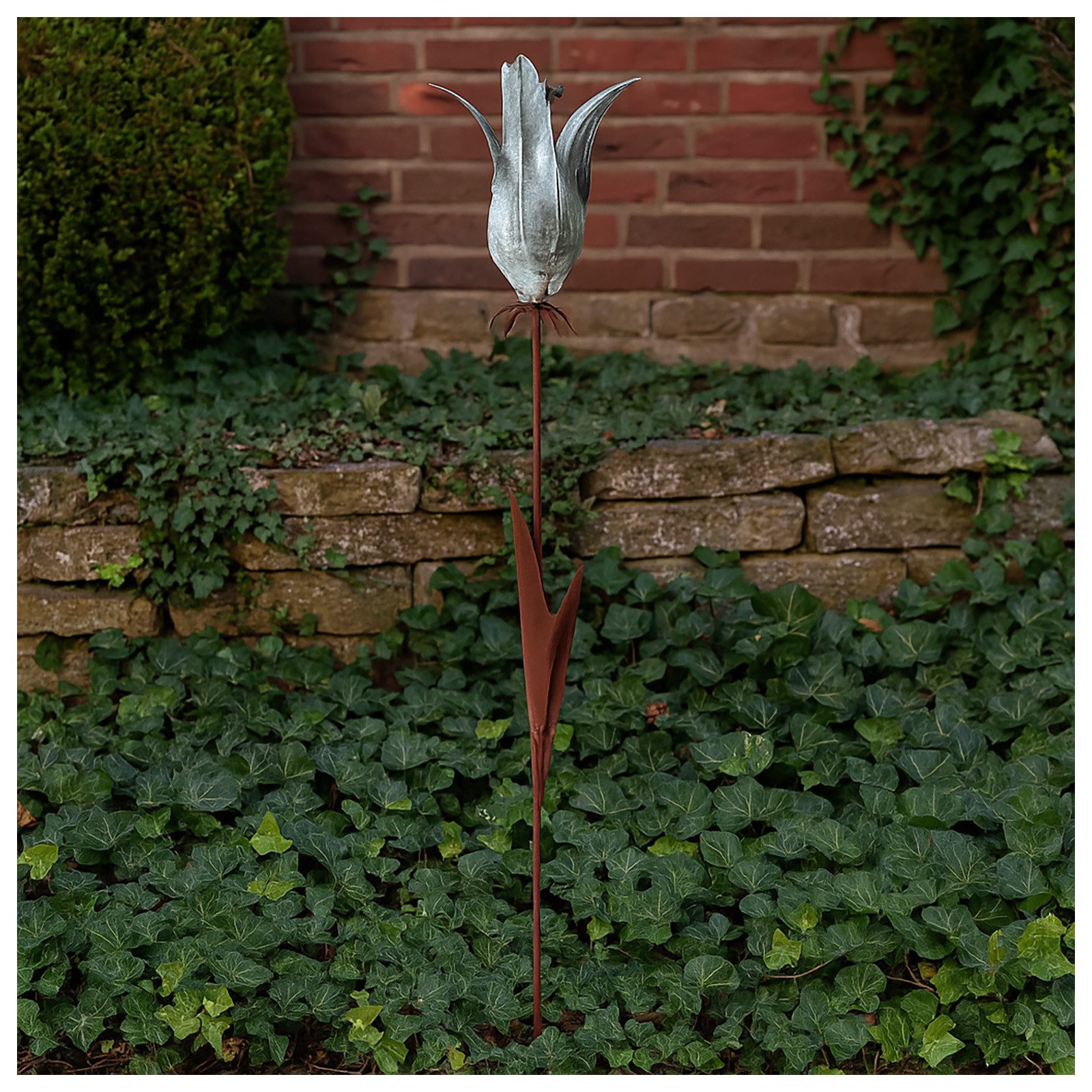 HTI-Living Gartenfigur Blumenstecker Celia aus Metall in Rostoptik, (Stück, günstig online kaufen