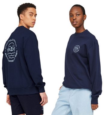 MAKIA Sweatshirt mit Print Elvsö dunkelblau Special Editio Biobaumwolle