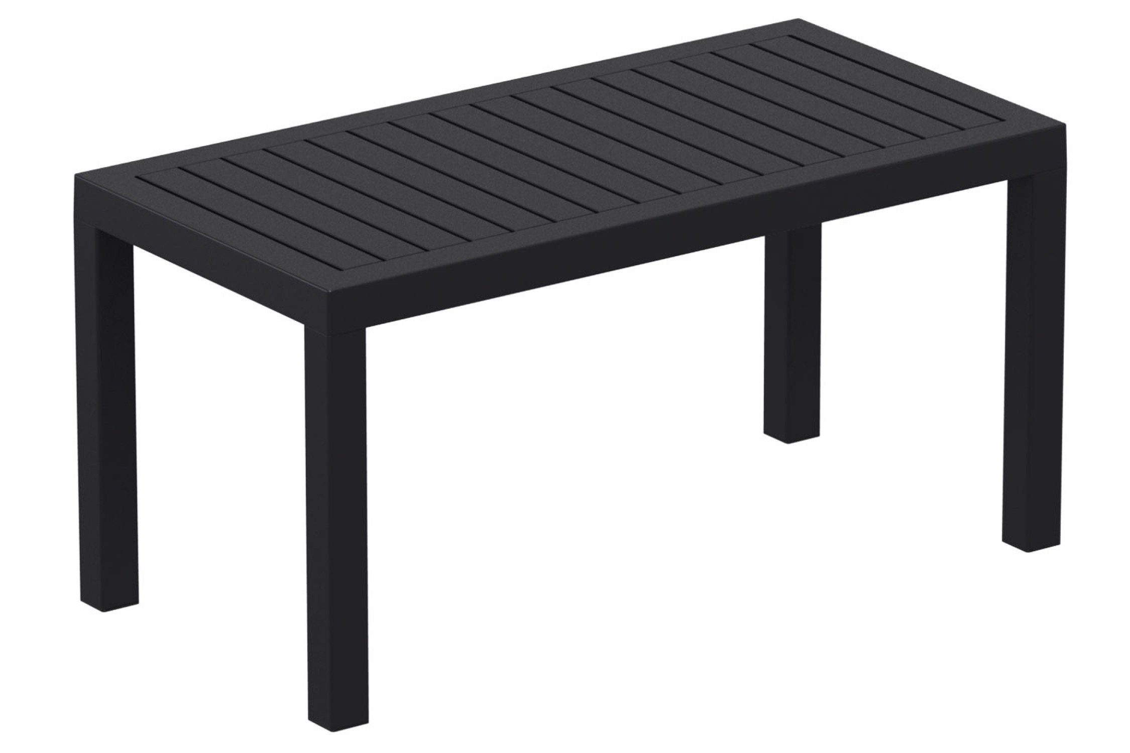 TPFGarden Gartentisch Ocra - Loungetisch für Garten, Balkon, Terrasse (Hochwertiger Outdoor Tisch aus UV-beständigem Polyrattan, 1-St., Stabiler Loungetisch aus Polymer-Glasfasern), Maße (BxLxH): 45 x 90 x 45cm - Farbe: schwarz