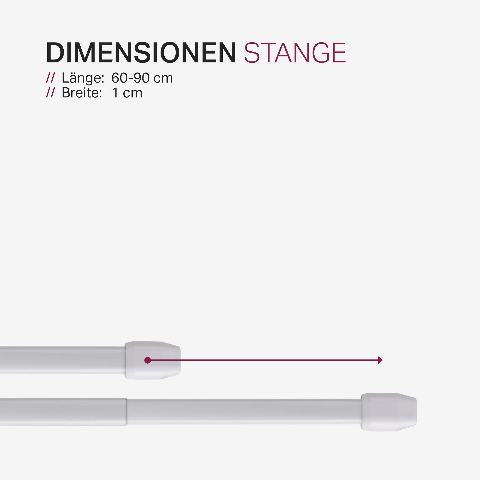 Bestlivings Vitragestange 2er-Pack, Ø 10 mm, 1-läufig, ausziehbar, mit Selb günstig online kaufen