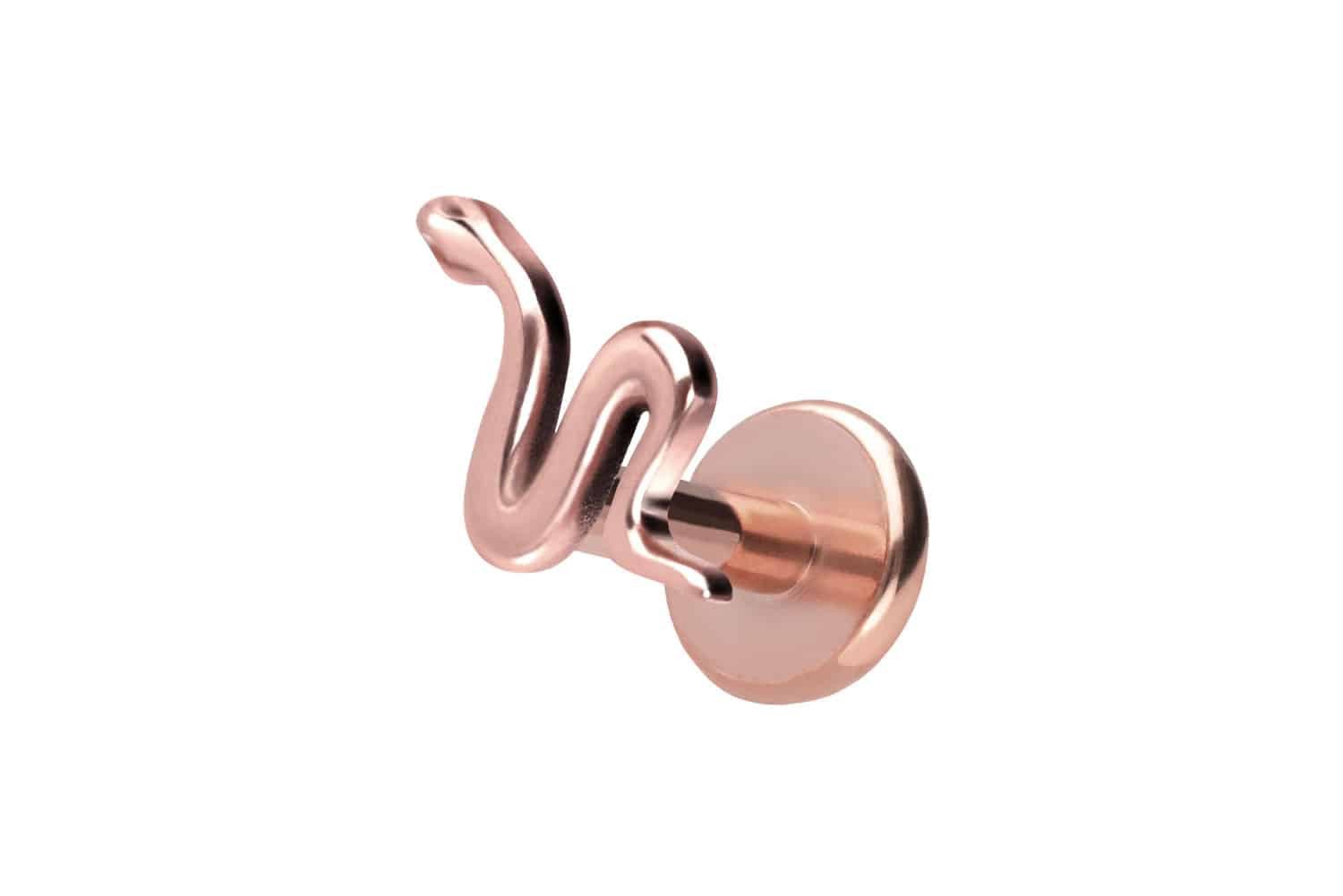 PIERCINGLINE Piercing-Set Titan Labret mit Push Fit SCHLANGE (Labrets, 1-tlg)