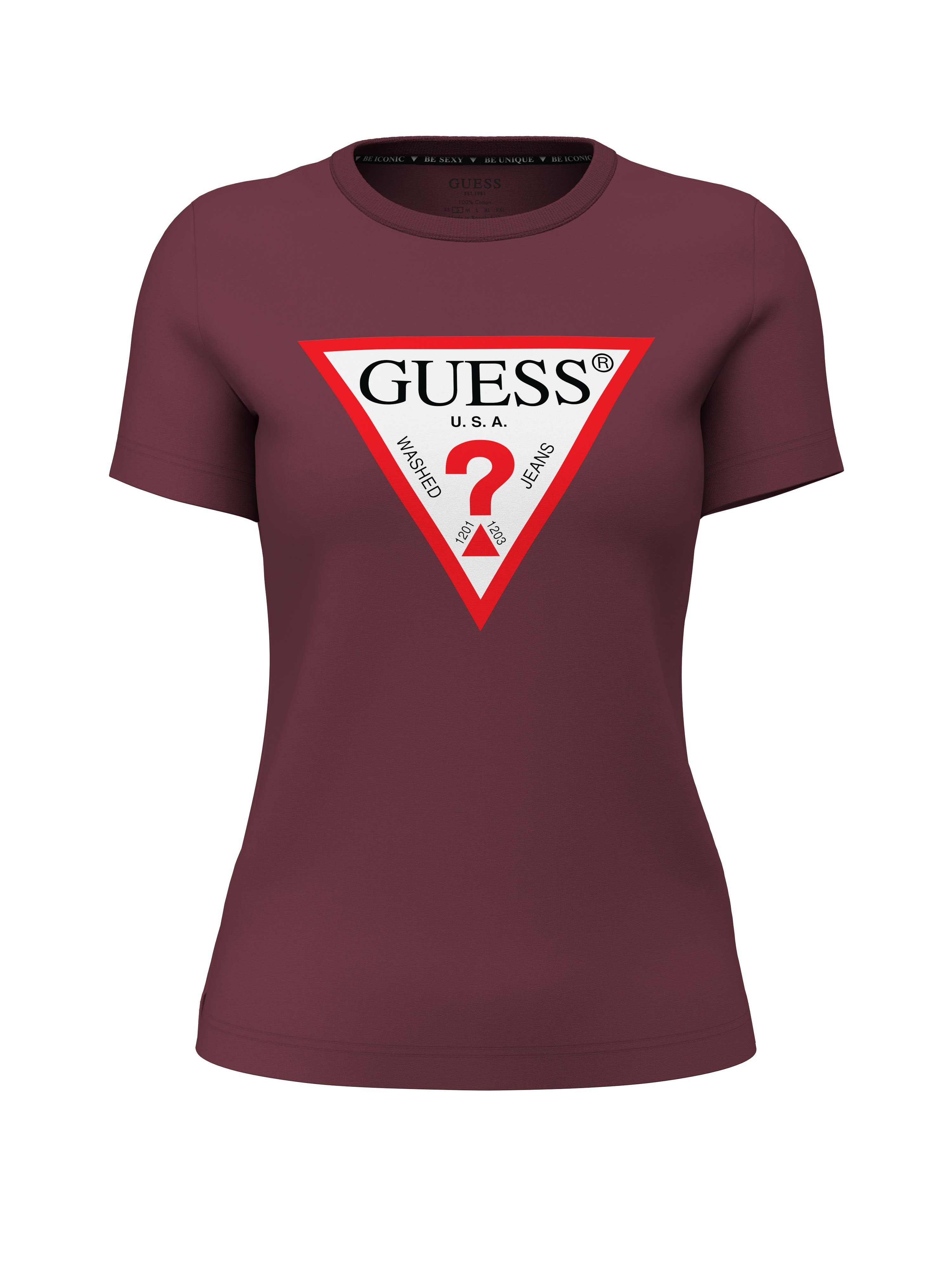 Guess T-Shirt SS CN ORIGINAL TEE mit Logo-Dreieck, Regular Fit