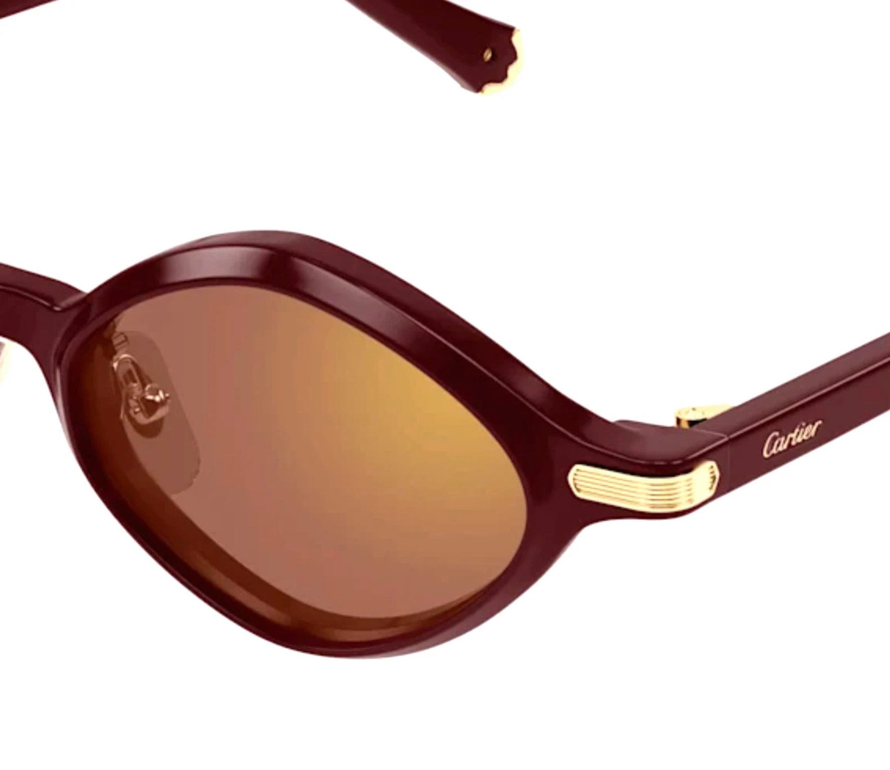 Cartier Sonnenbrille Eyewear Premiere de Cartier Brille Bordeaux Unisex unverwechselbare Aura von Luxus und Individualität