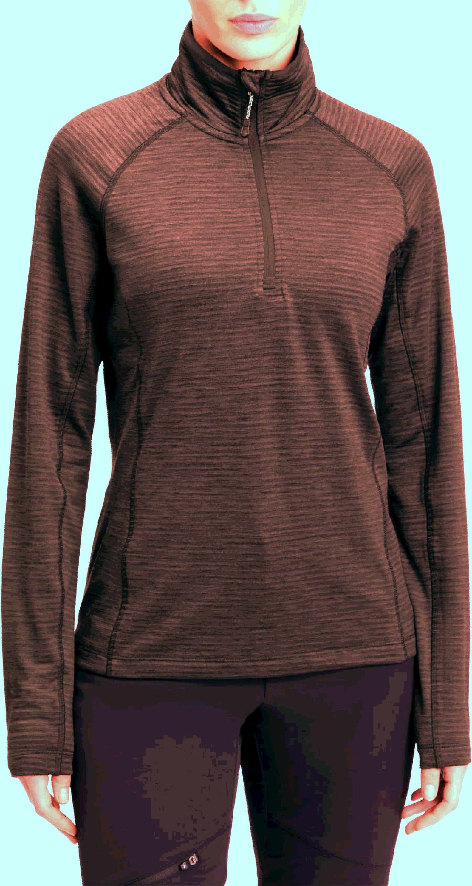 McKINLEY Stehkragenshirt Da.-Langarmshirt Sylvin II W MELANGE/RED WINE