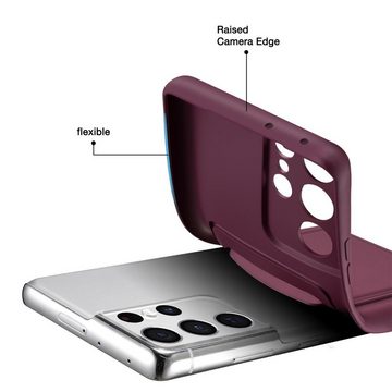 CoolGadget Handyhülle Card Case Handy Tasche für Samsung Galaxy S23 Ultra 6,8 Zoll, Silikon Slim Schutzhülle mit Kartenfach für Samsung S23 Ultra 5G Hülle