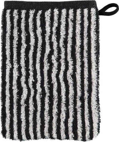 Cawö Handtücher Cawö Handtücher ZOOM 121 Streifen schwarz Farbe 97, Baumwolle, 100% Baumwolle