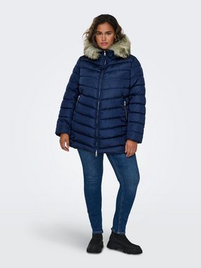 ONLY CARMAKOMA Steppjacke CARNEWELLAN QUILTED HOOD FUR COAT OTW