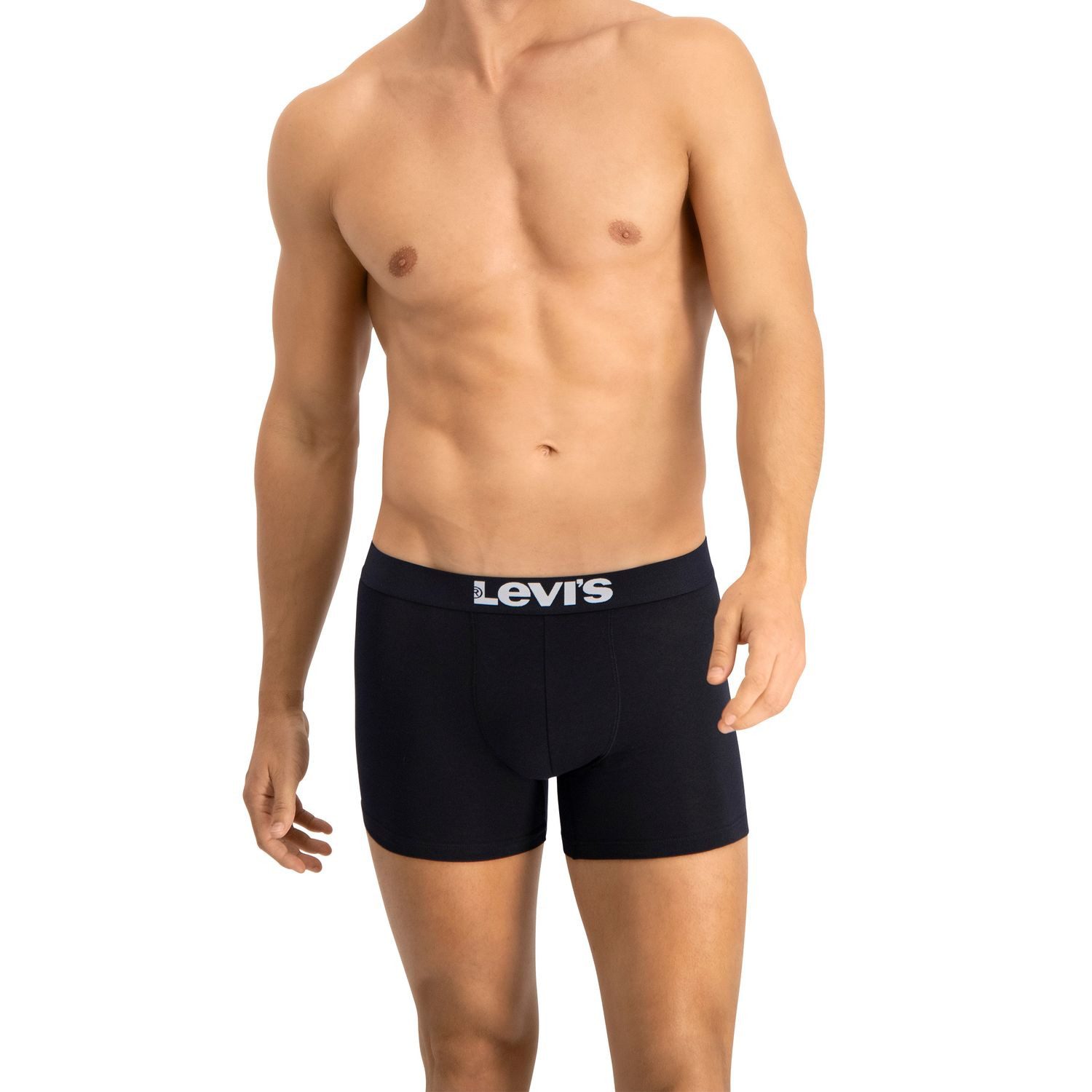Levi's® Boxershorts (2-St) gestreift + uni, ohne Eingriff im 2er Pack