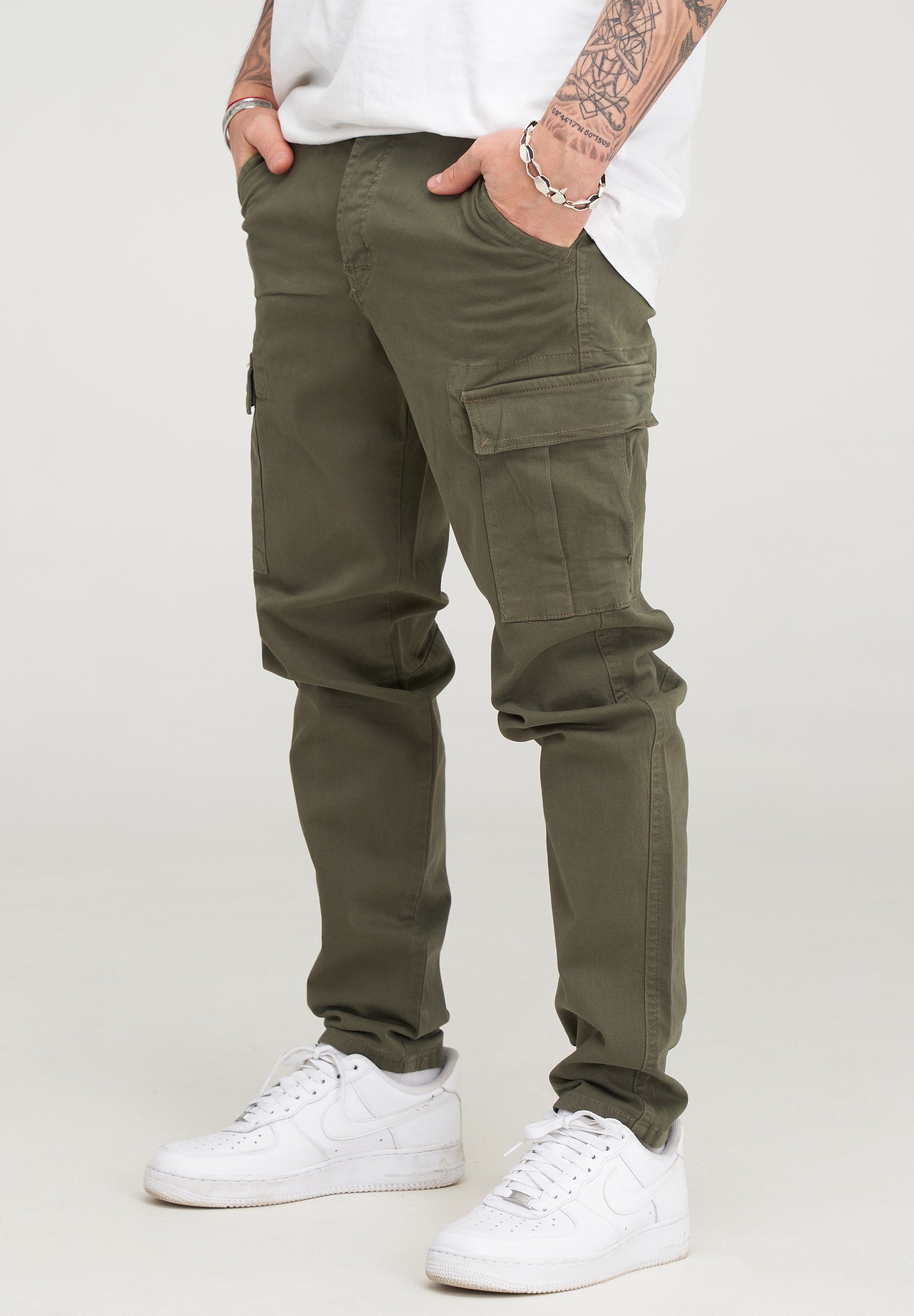 behype Cargohose BHMATOLA als Freizeithose mit Seitentaschen Herren Chino Jeans Hose Stoffhose – Bild 4 von 5