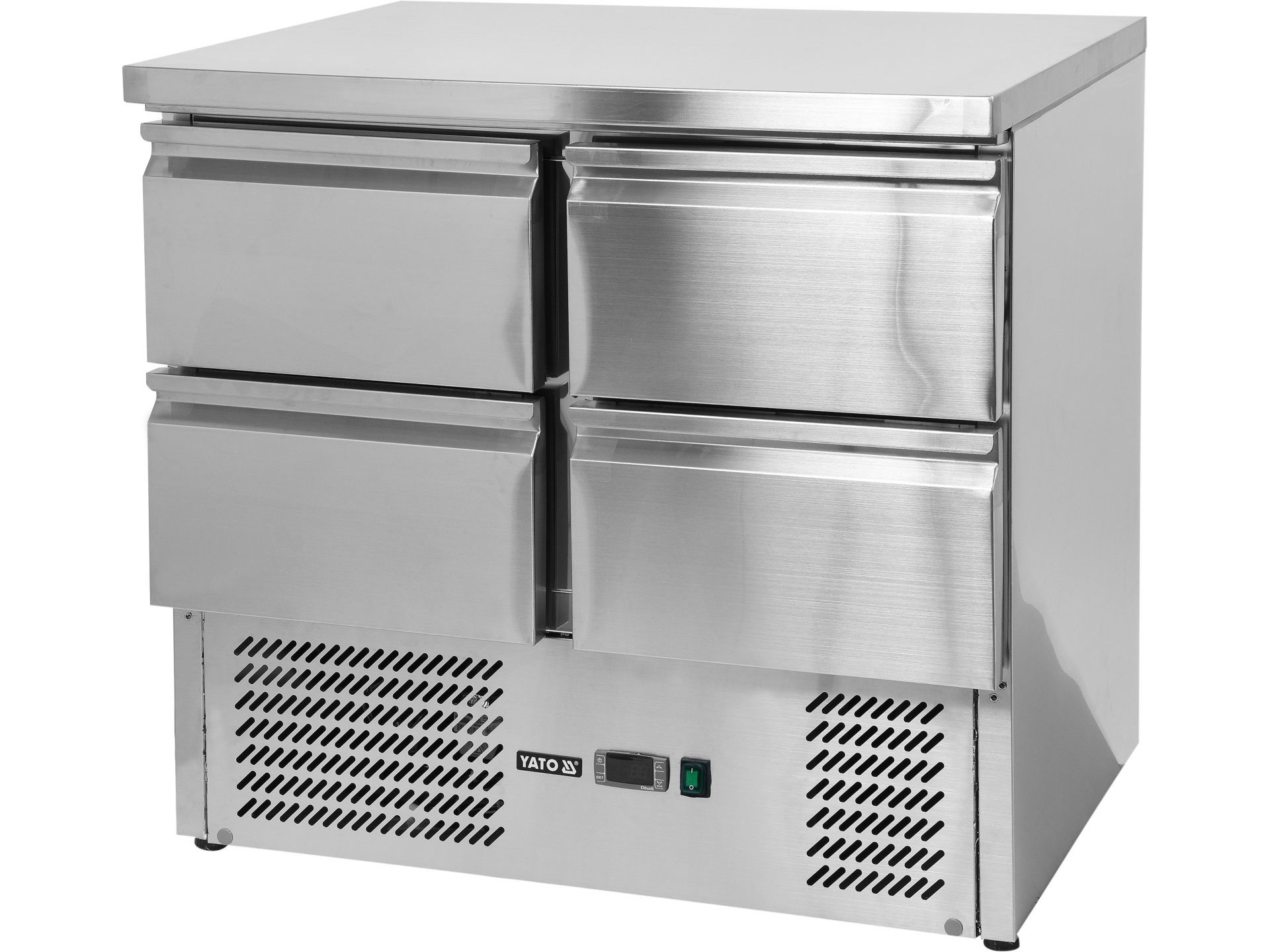 Yato Arbeitstisch Kühltisch mit 4 Schubladen, 170W, 220L, 900 x 700 x 870 mm