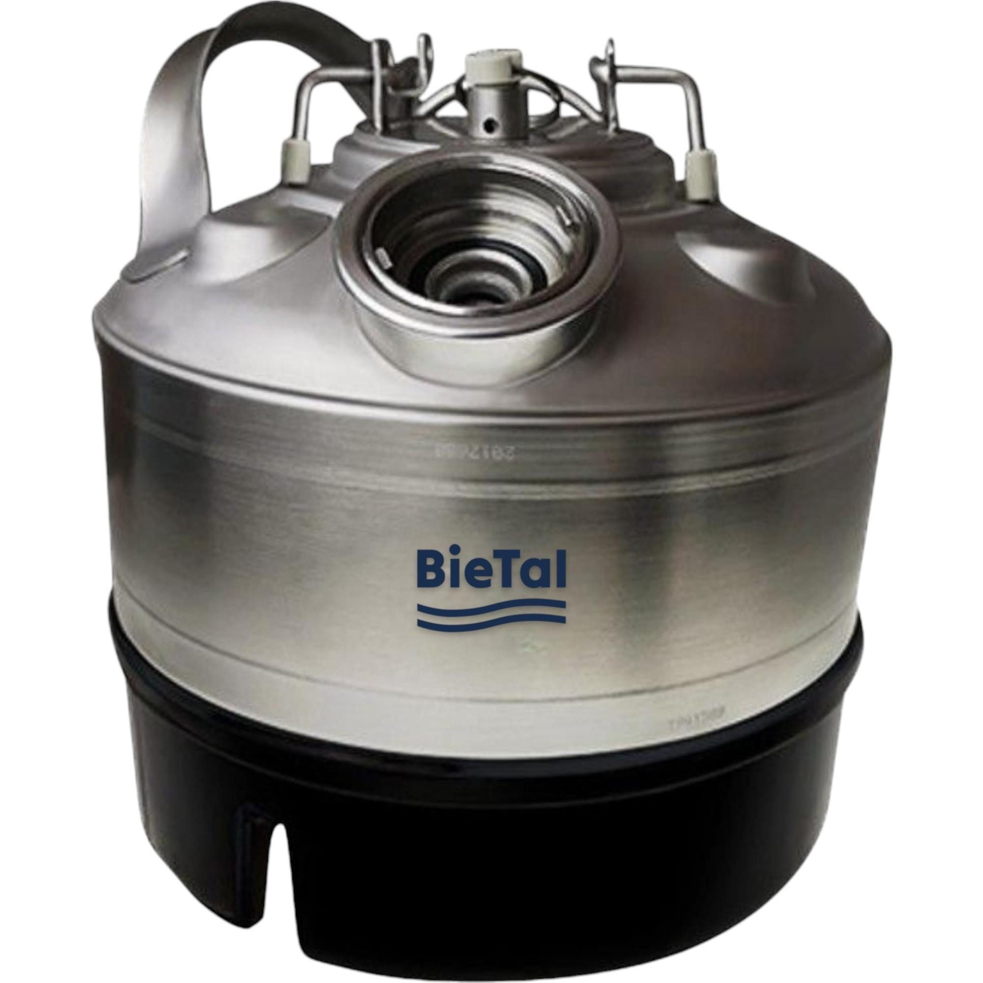 BieTal Bierzapfanlage BieTal® Reinigungsbehälter 5 Liter Bierleitung Typ A Flach Typ S Korb, Fitting Typ S Korb
