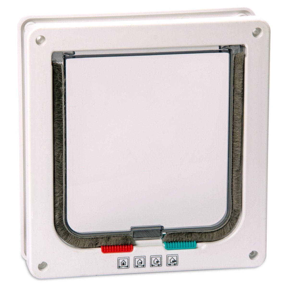 Karlie Katzenklappe Katzentür 4-Wege Mauer weiß