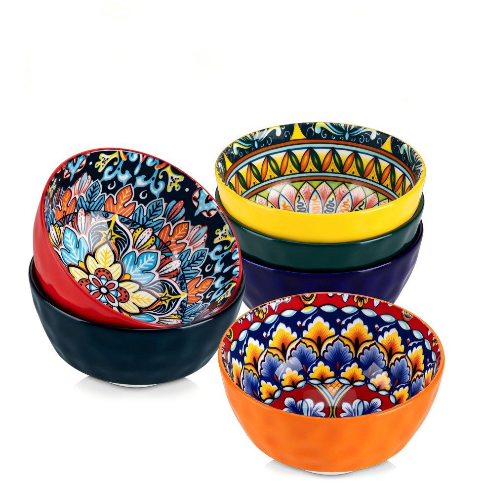 vancasso Schale 6tlg Schale-Set für 6, LUMI Müslischale, Porzellan, BOHO-Stil, Porzellan, (Set, 6-tlg)