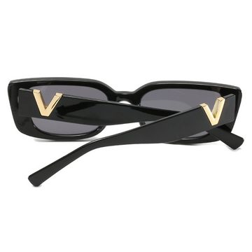 Houhence Sonnenbrille Retro Trendy Klassische Quadratische Brille,Vintage Sonnenbrille