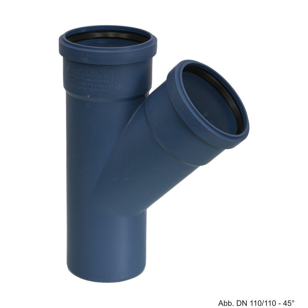 POLOPLAST Wasserrohr POLOPLAST POLO-KAL NG Abzweig 45 Grad, DN 32/ 32
