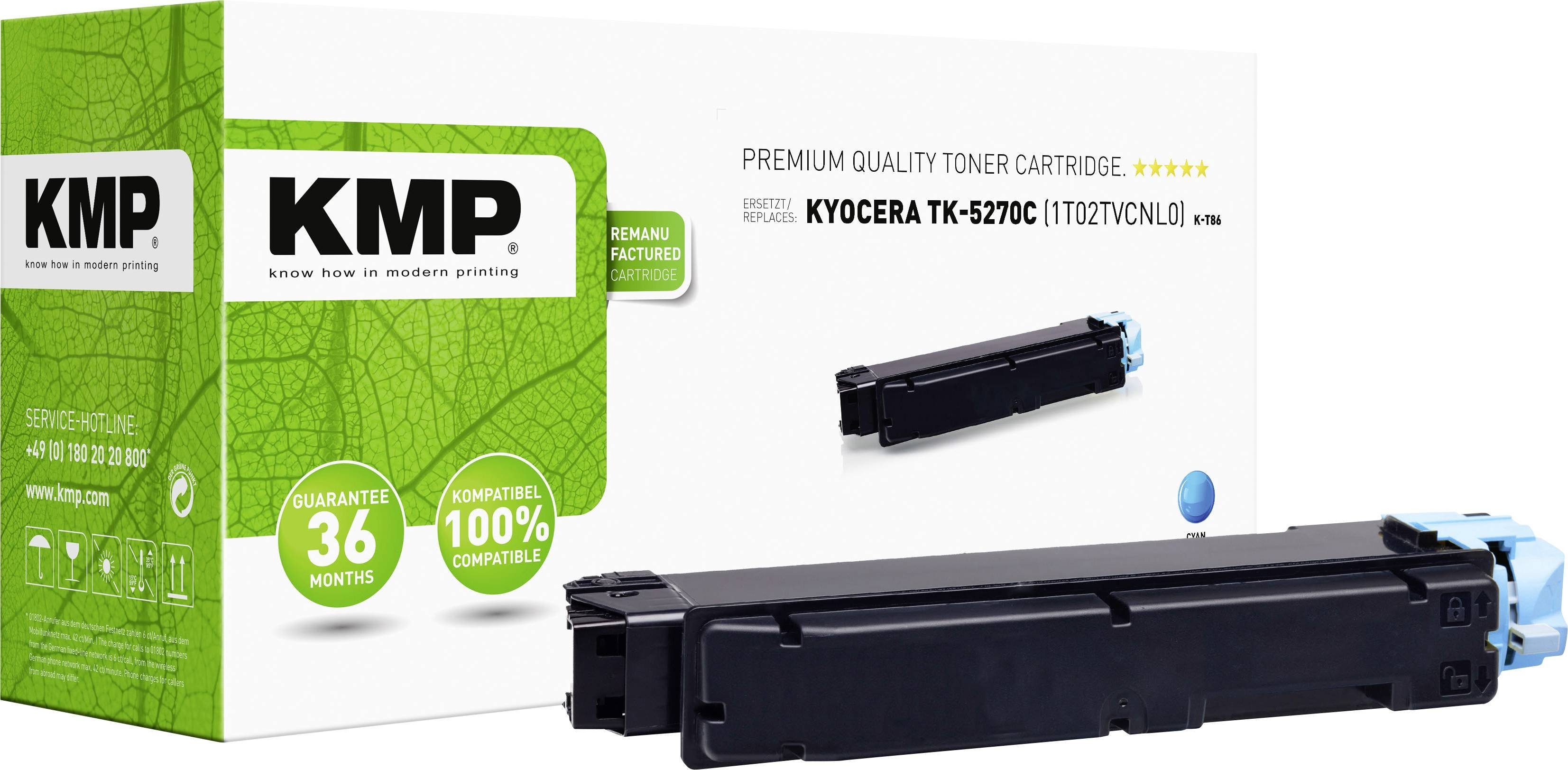 S. 6000 TK-5270C/TK5270C KMP Kyocera Toner cyan KMP remanufactured K-T86 Tonerkartusche