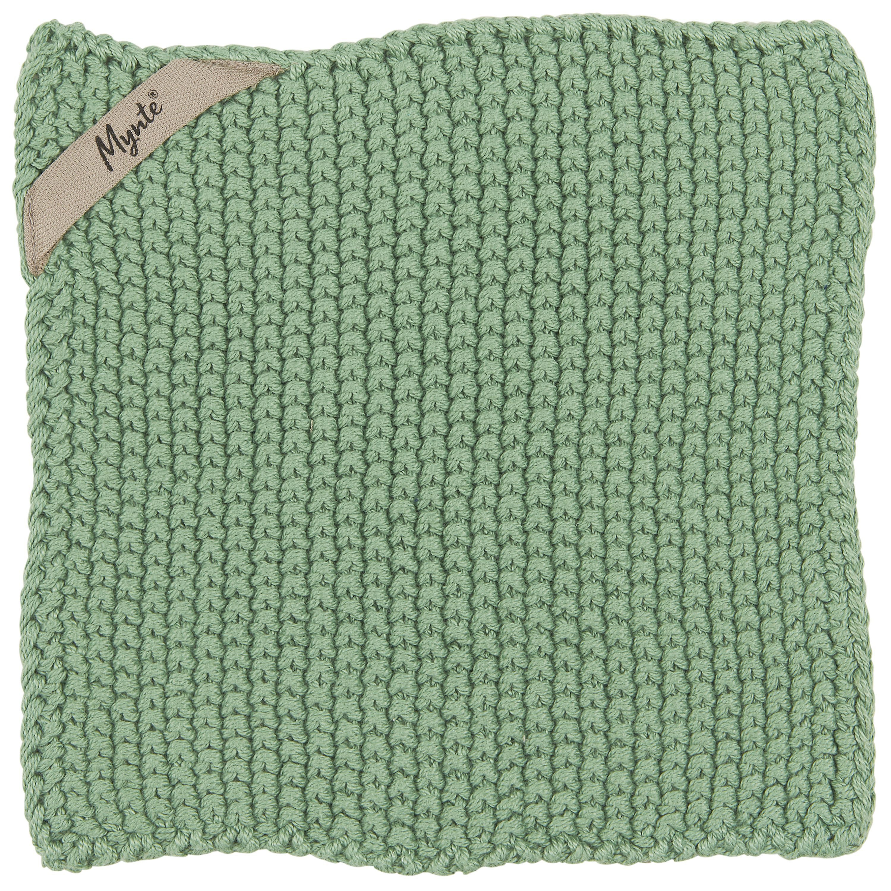 Ib Laursen Topflappen Ib Laursen - 2 Stück Topflappen Mynte Strick Baumwolle Wasabi Grün