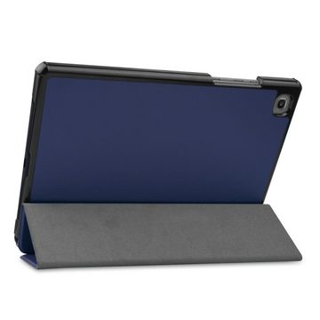 Wigento Tablet-Hülle Premium Smartcover Dunkel Blau Tasche Etuis Hülle für Samsung Galaxy Tab A7 T500 / T505 2020