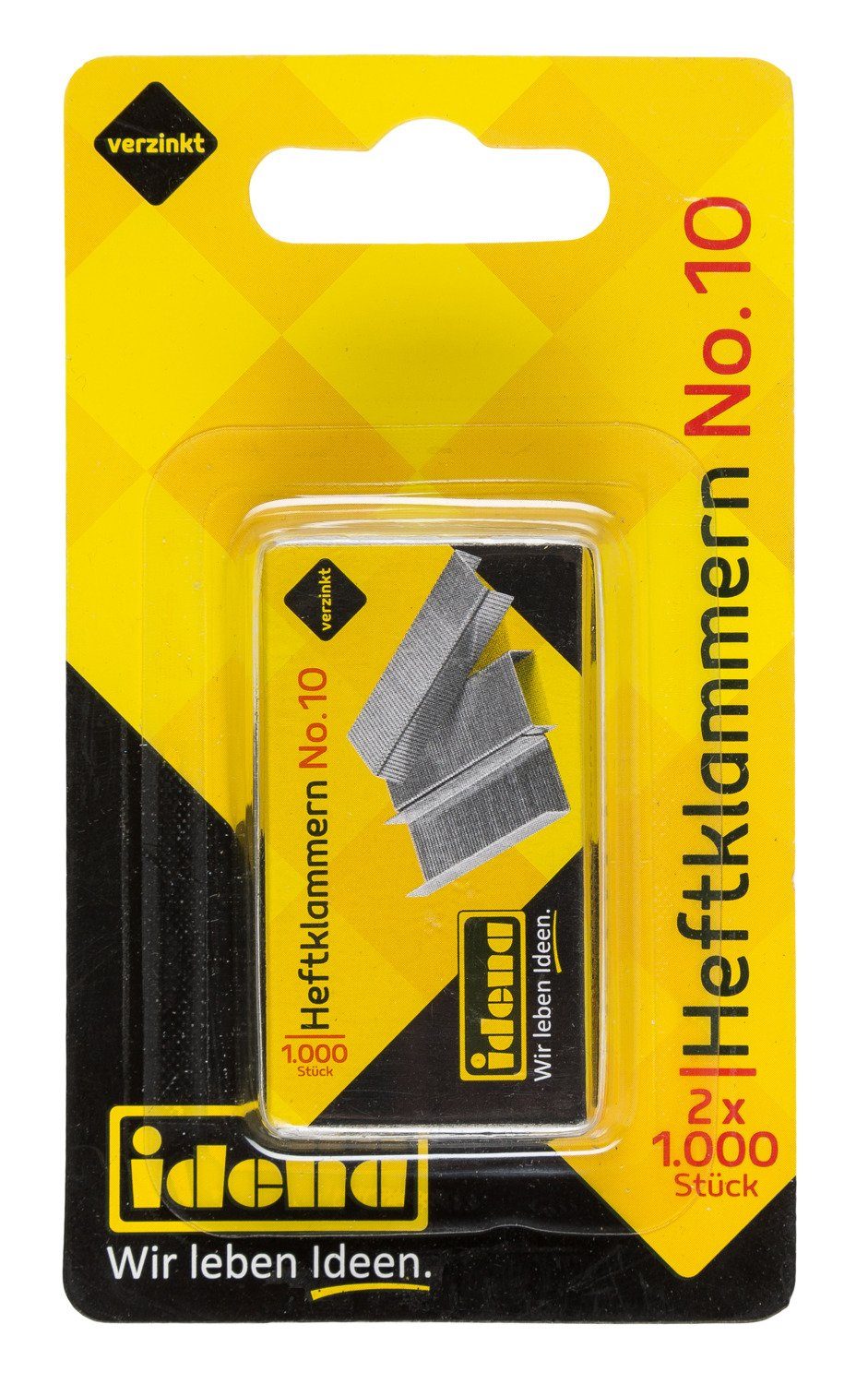 Idena Heftklammer Idena Heftklammern No. 10 verzinkt 2x1000 Stück