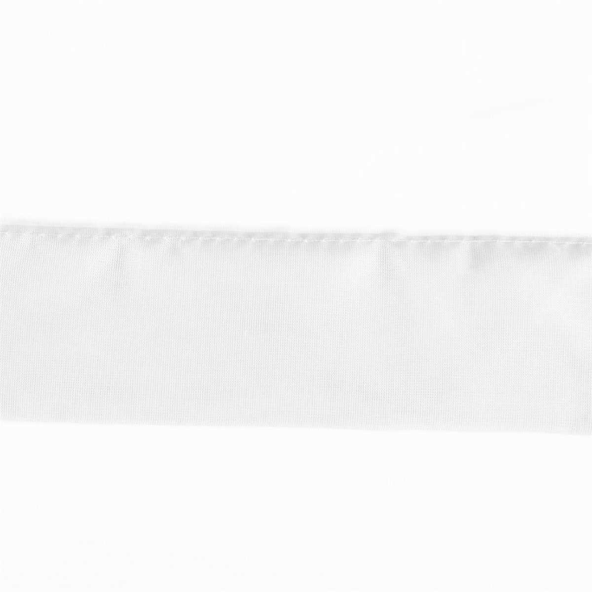 Vorhang, Stangendurchzug Weiß (1 transparent, mit Stangendurchzug, in St), Größen vers. Transparente Microfaser, Küchengardine "Raffoptik", Bistrogardine Bestlivings,