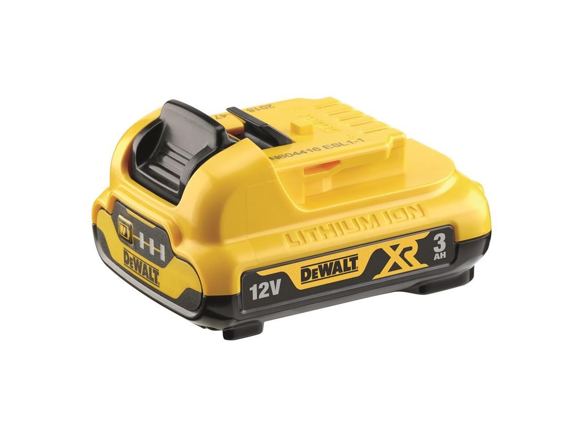 DeWalt XR Ersatz-Akku, 12V / 3Ah Akku (12 V), Kapazitätsanzeige, Überlastungsschutz, Überhitzungsschutz