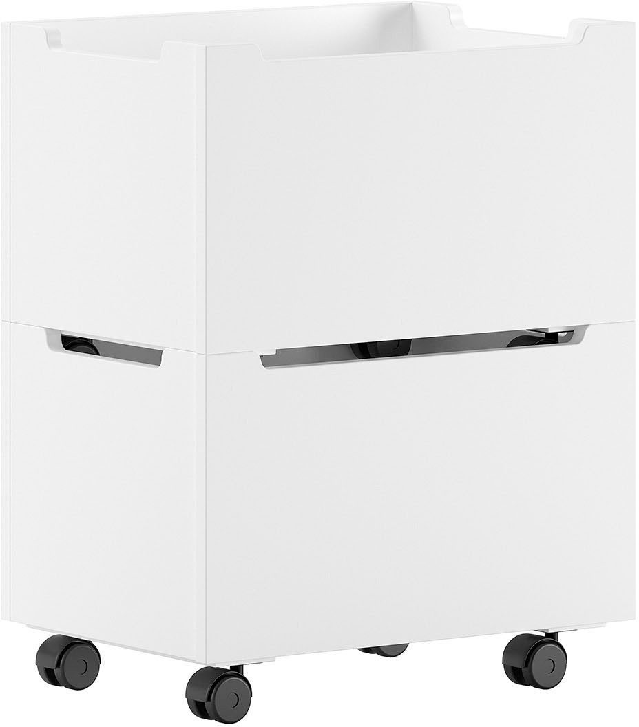 Vipack Container auf Rollen (2-er Set), aus hochwertigem Massivholz, 2 Ausführungen (das Innenmaß von ca.: B: 52xH: 30,5xT: 36cm bietet viel Stauraum) universell und durch die Rollen flexibel in Räumen einsetzbar