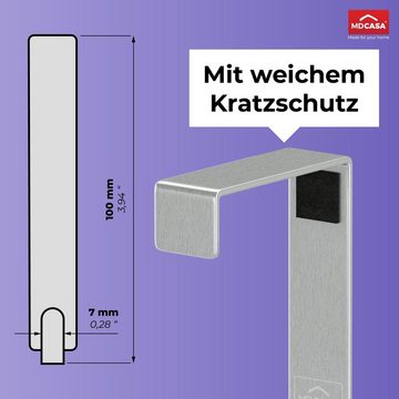 MDCASA Türhaken Türhaken bis 4 cm Türblattstärke, ohne Falz, Innentüren, Zimmertüren, (Set, 4 Stück), hochwertiger Edelstahl