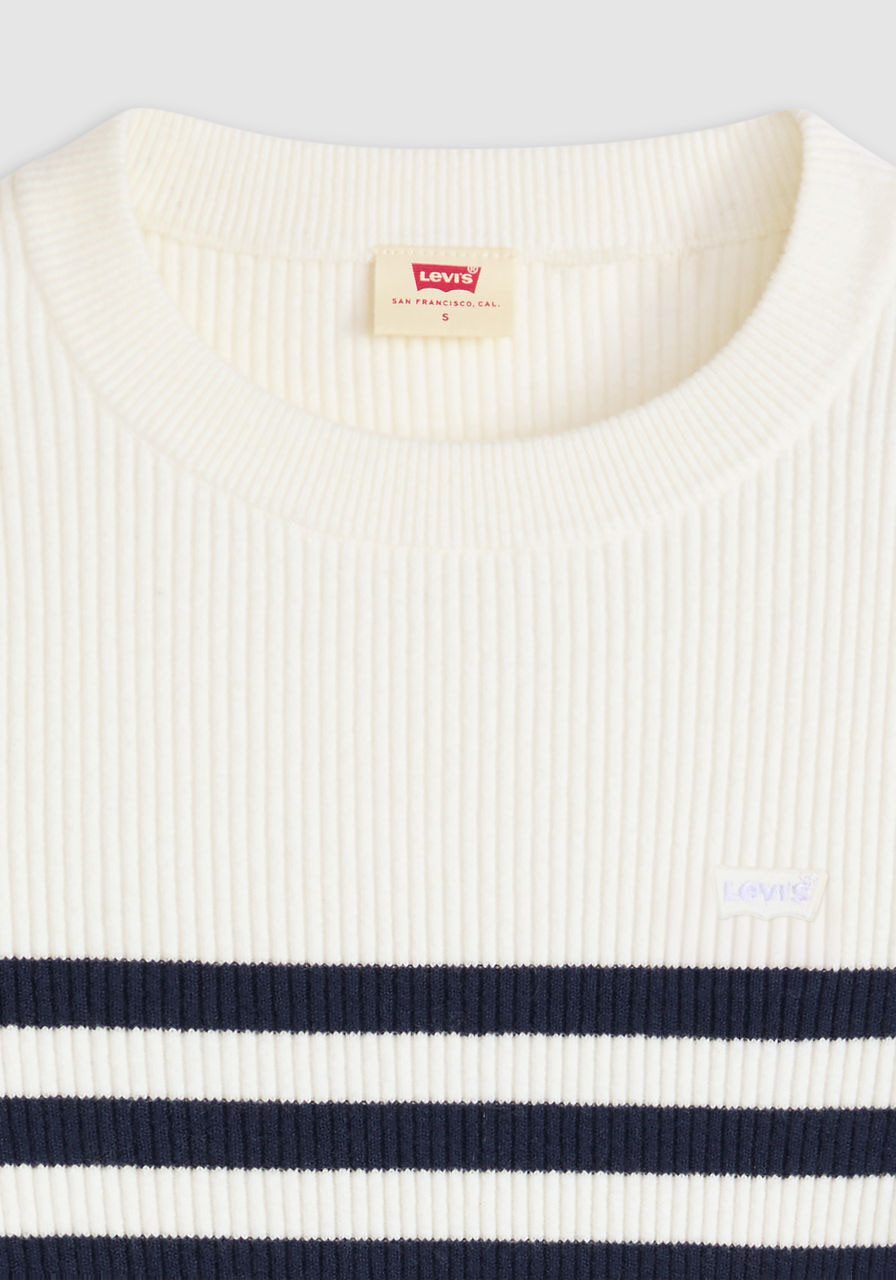 Levi's® Rundhalspullover RIB CREW SWEATER Geripptes Strickmuster
