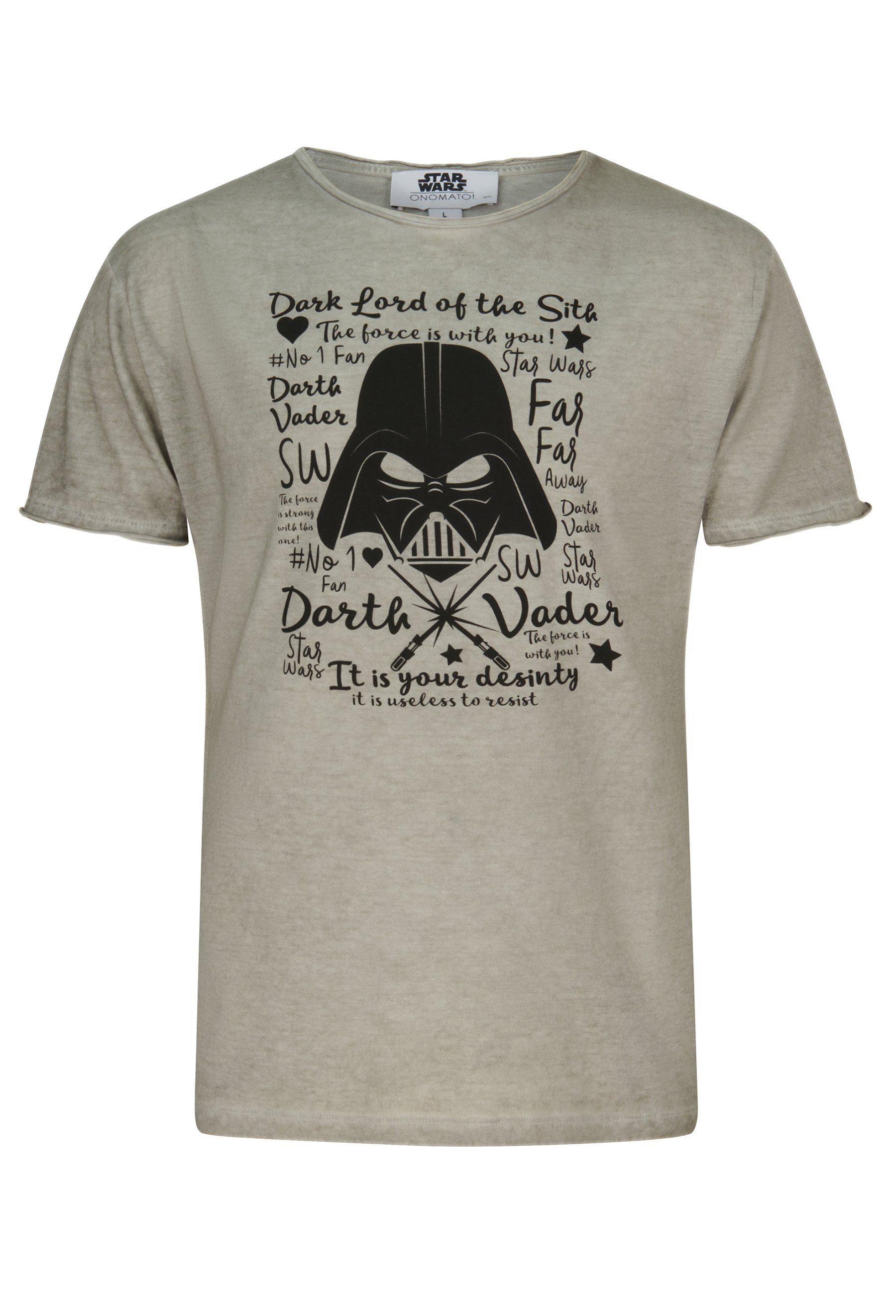 ONOMATO! T-Shirt Kurzarm-Shirt Wars Herren T-Shirt Star Vader Darth