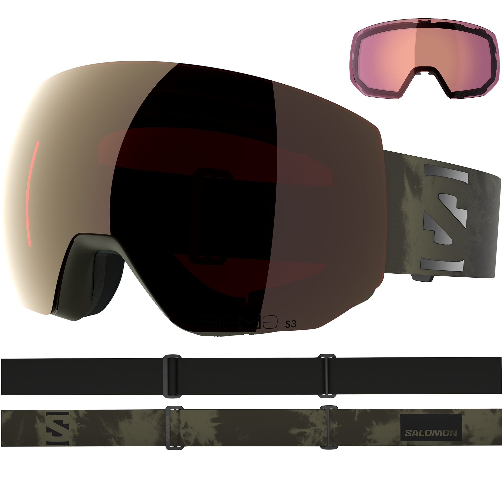 Salomon Skibrille GOGGLES RADIUM PRO SIGMA OLIVE N/GM/LB 000