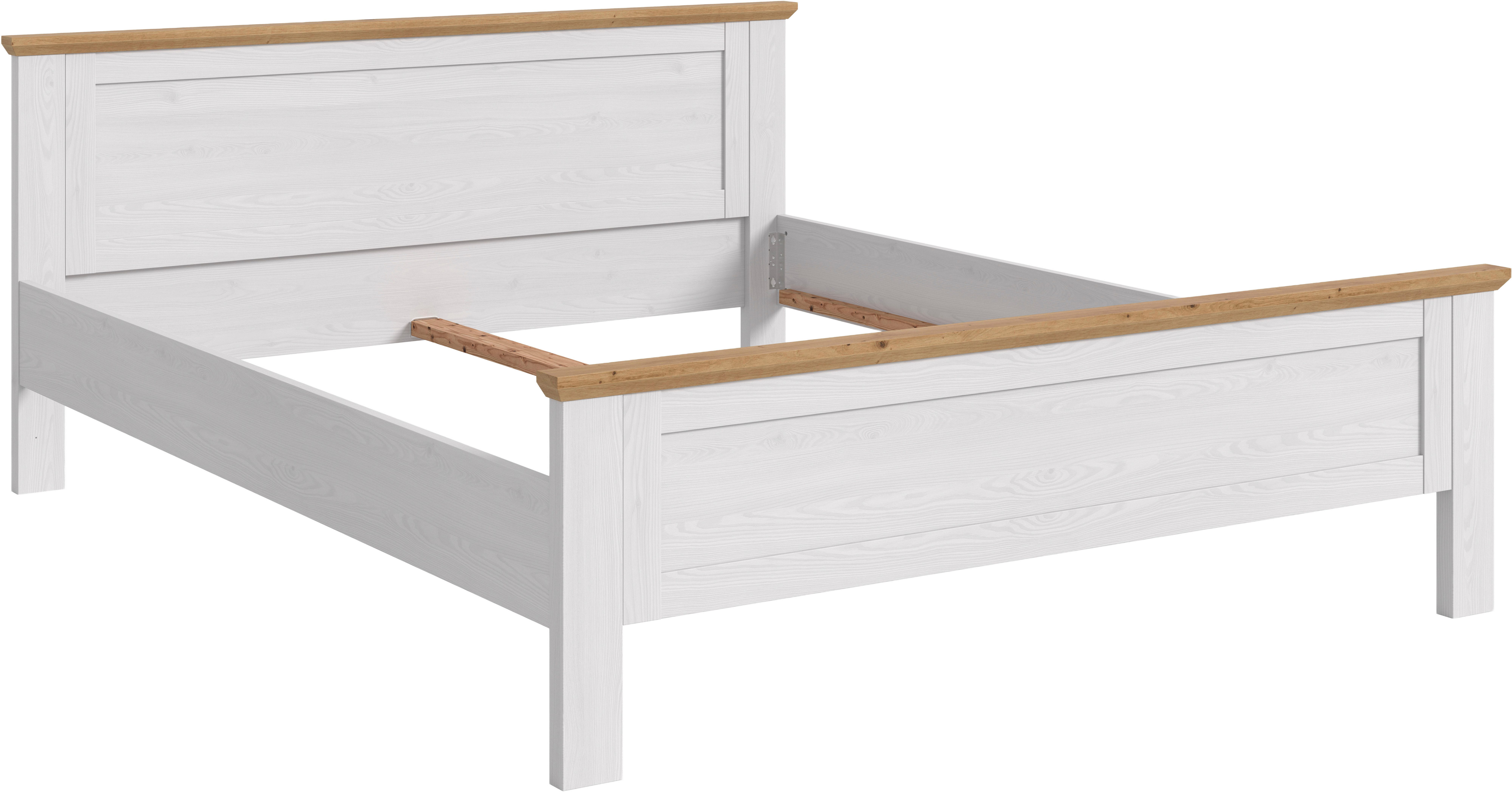 Home affaire Bettgestell COSENZA, TOPSELLER!, Breite 189cm, im Landhausstil (für Matratzen 180x200 cm, ohne Lattenrost), Bett, Kastenbett, Schlafzimmer, Schlafen