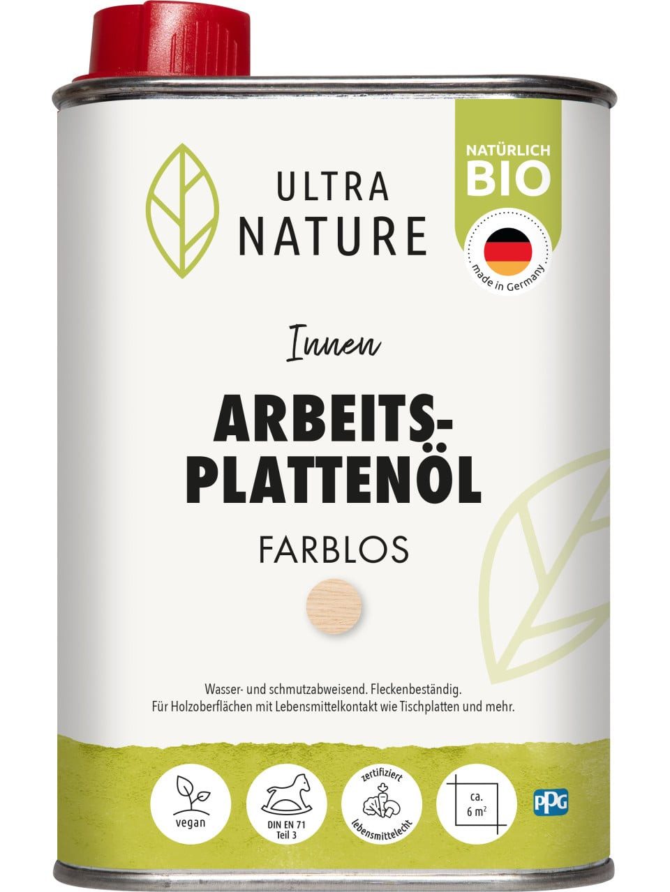 ULTRA NATURE Hartholzöl Ultra Nature Arbeitsplattenöl 250 ml farblos