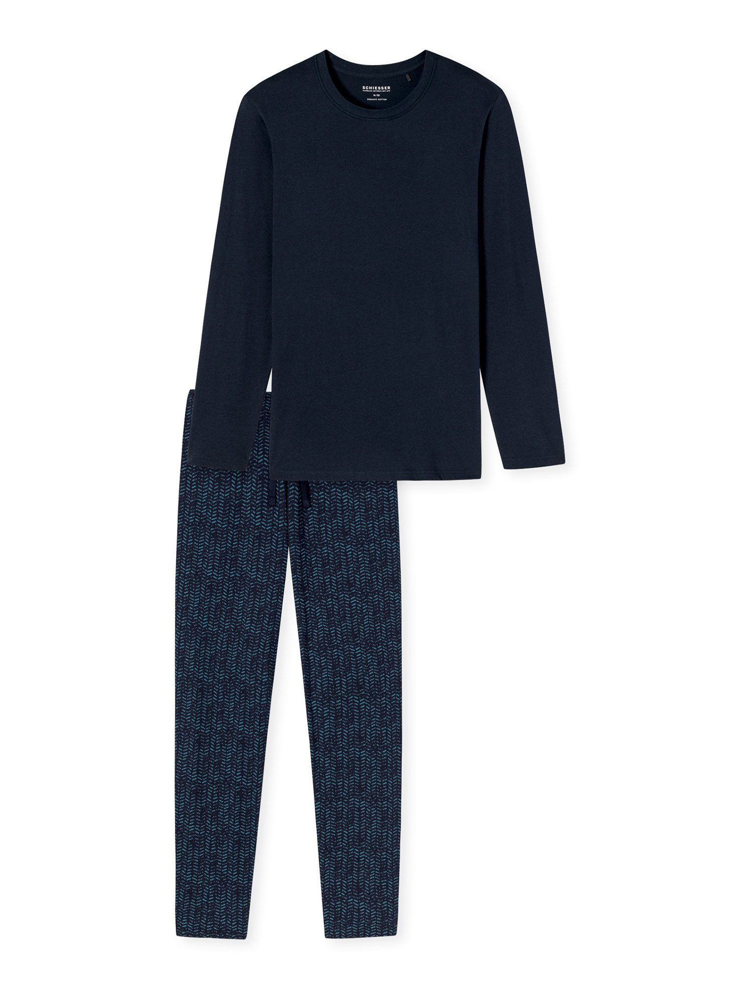 Schiesser Pyjama Casual Nightwear schlafanzug pyjama schlafmode nachtblau