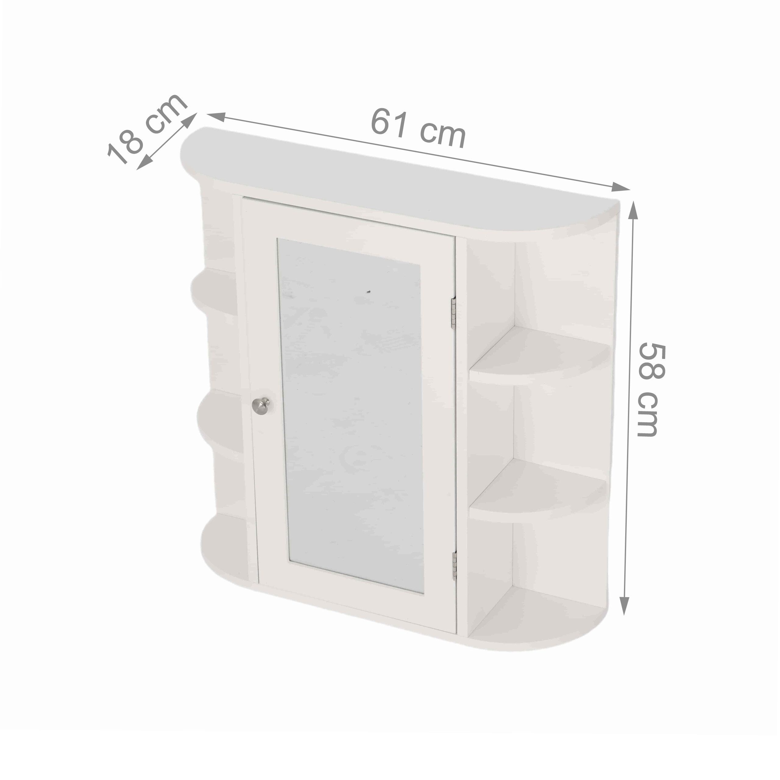 relaxdays Spiegelschrank mit 10 Fäch