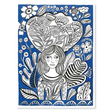 DJECO Kreativset Ausmalbilder XL Colouring Gallery 38 x 28 cm 3 Ausmalbilder Poster