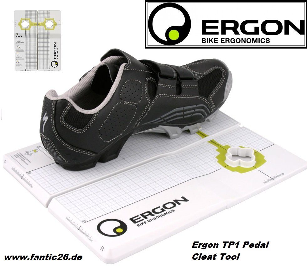 Ergon Fahrrad-Montageständer Ergon TP1 Pedal Cleat Tool Schuh Einstell Schablone für Shimano SPD