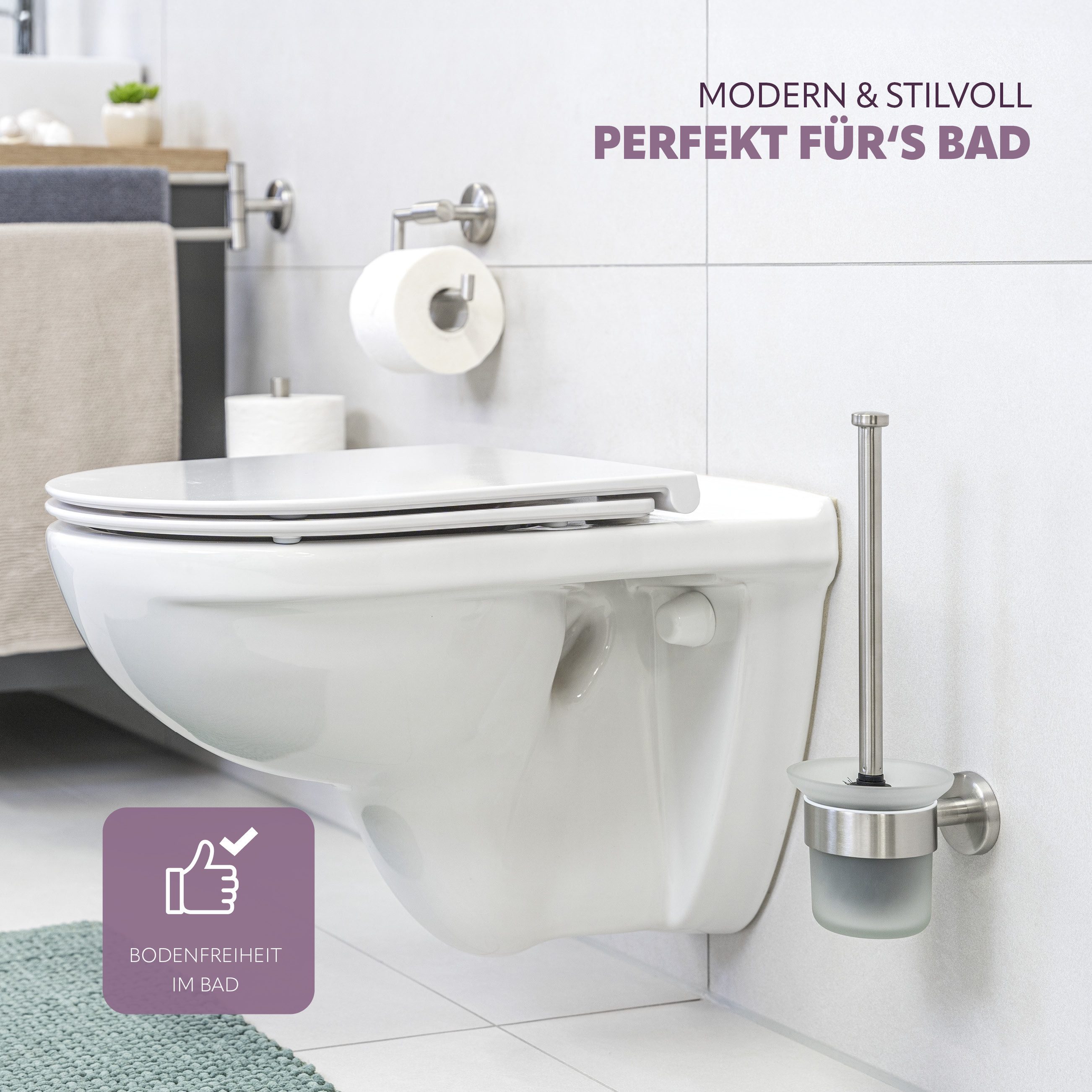 bremermann Toilettenpapierhalter Bad-Serie PIAZZA - Badezimmer Set 2tlg., E günstig online kaufen