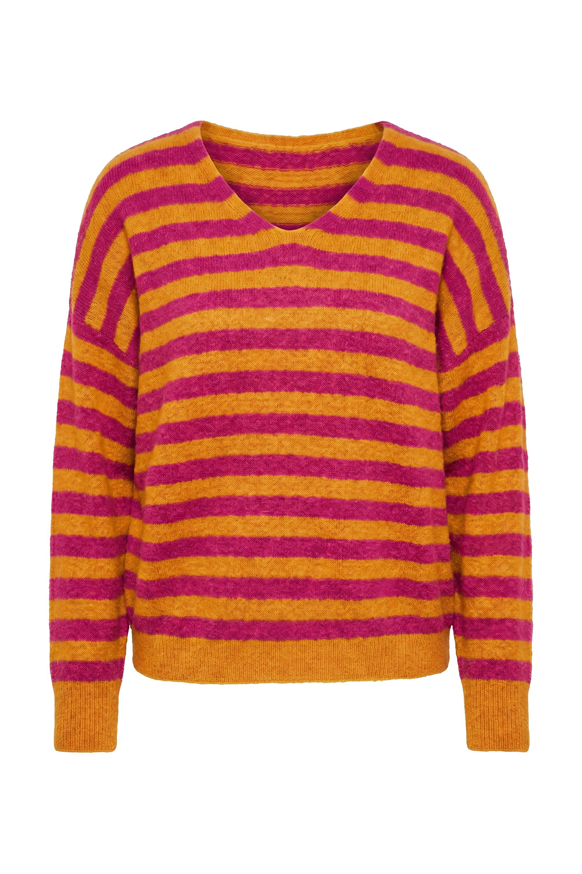 Studio Untold Strickpullover Pullover Boxy Shape Streifenstrick