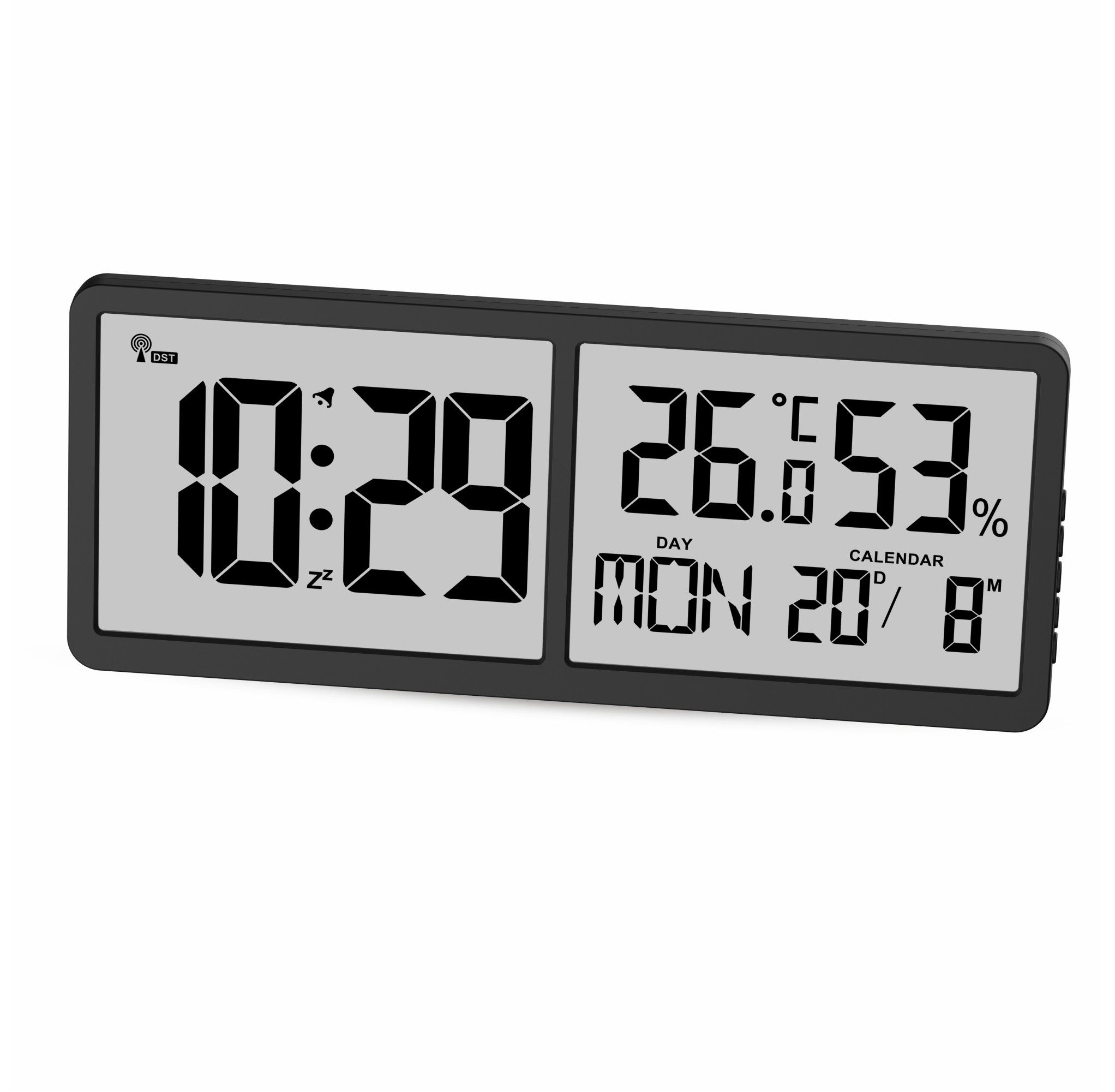 Funkwecker Funk-Wanduhr mit Thermo-/Hygrometer und Datum