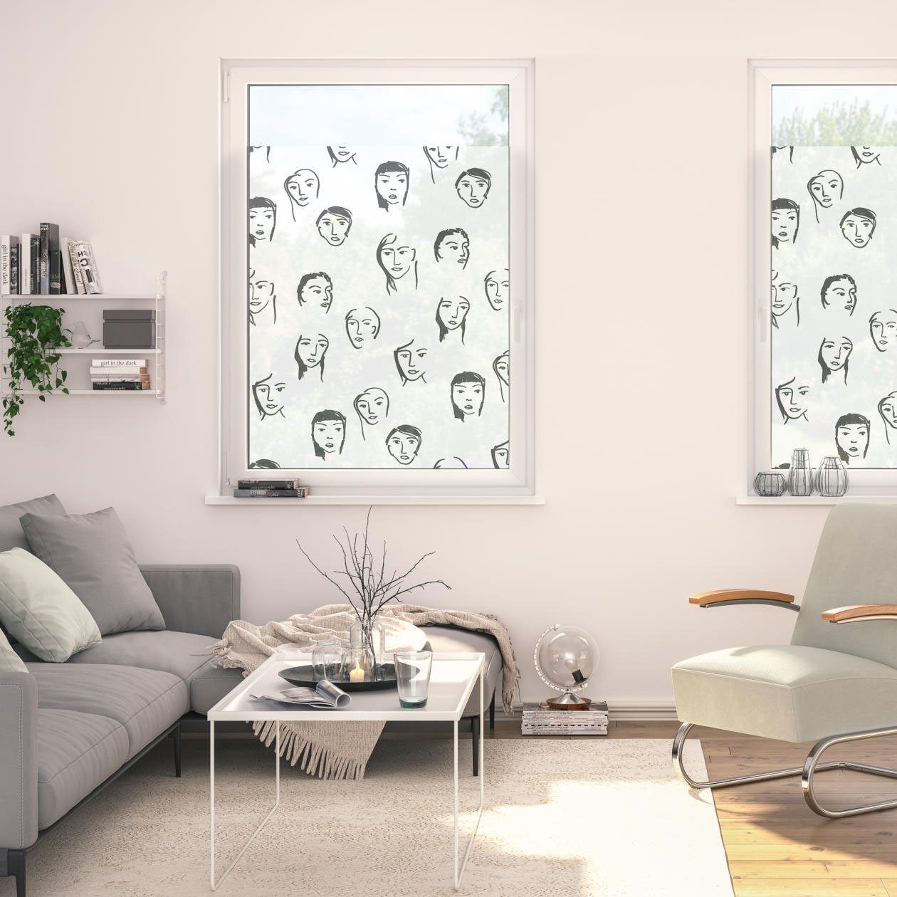 Fensterfolie Fenster-Deko Sichtschutz selbstklebend *Kaffee* 49 x 17 cm *Neu* 