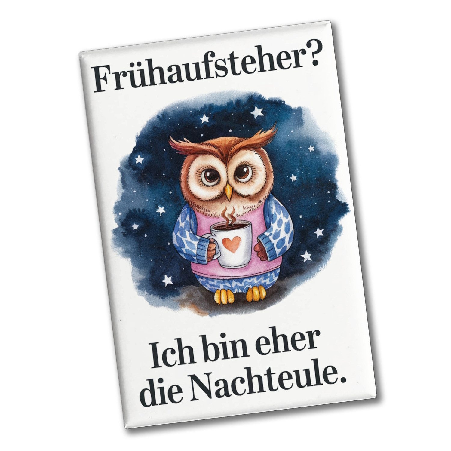 speecheese Magnet Ich bin eher die Nachteule Souvenir Magnet kein Frühaufsteher