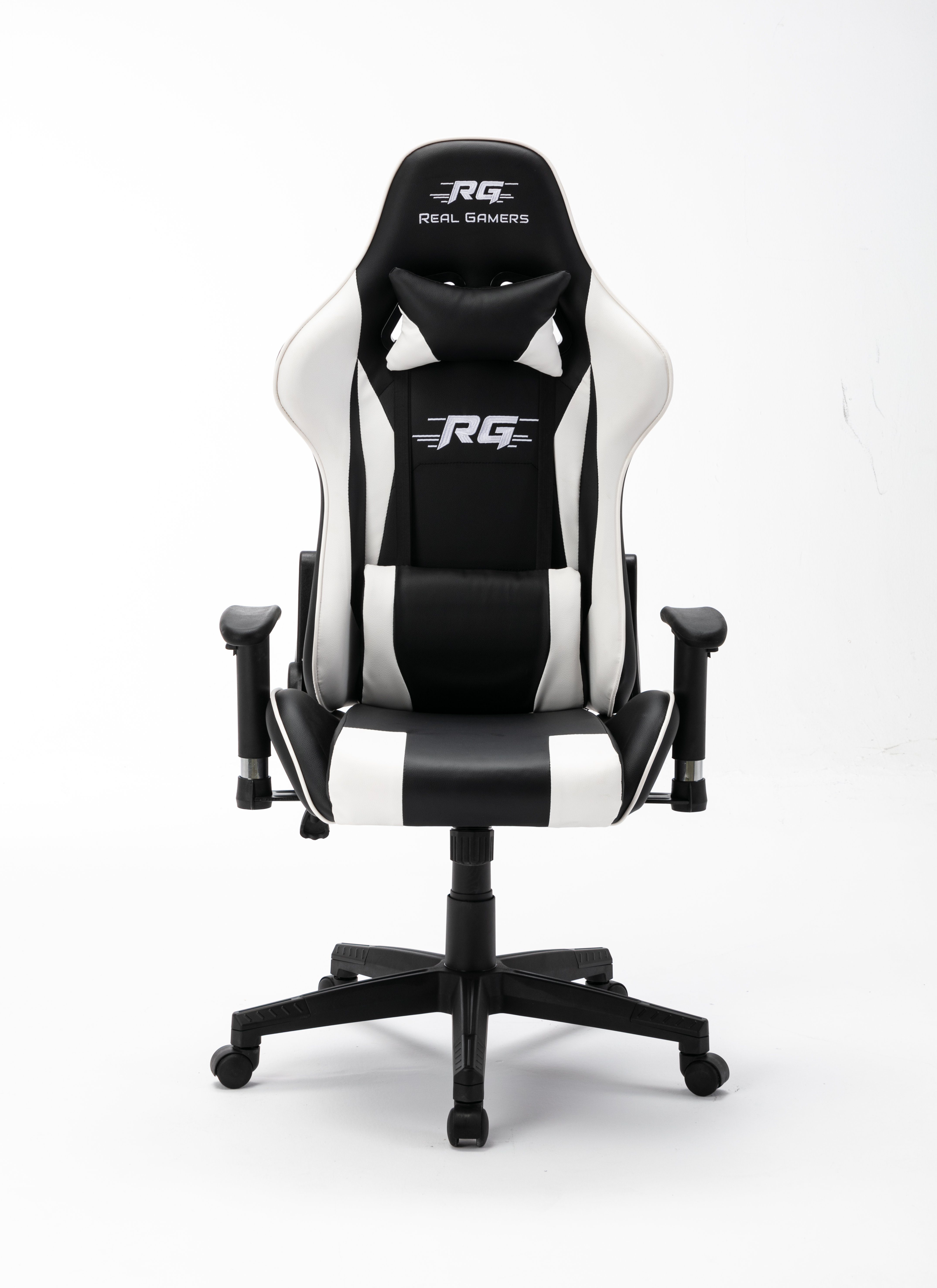 ebuy24 Gaming-Stuhl Real Gamers Pro Gamin Stuhl schwarz und weiß.