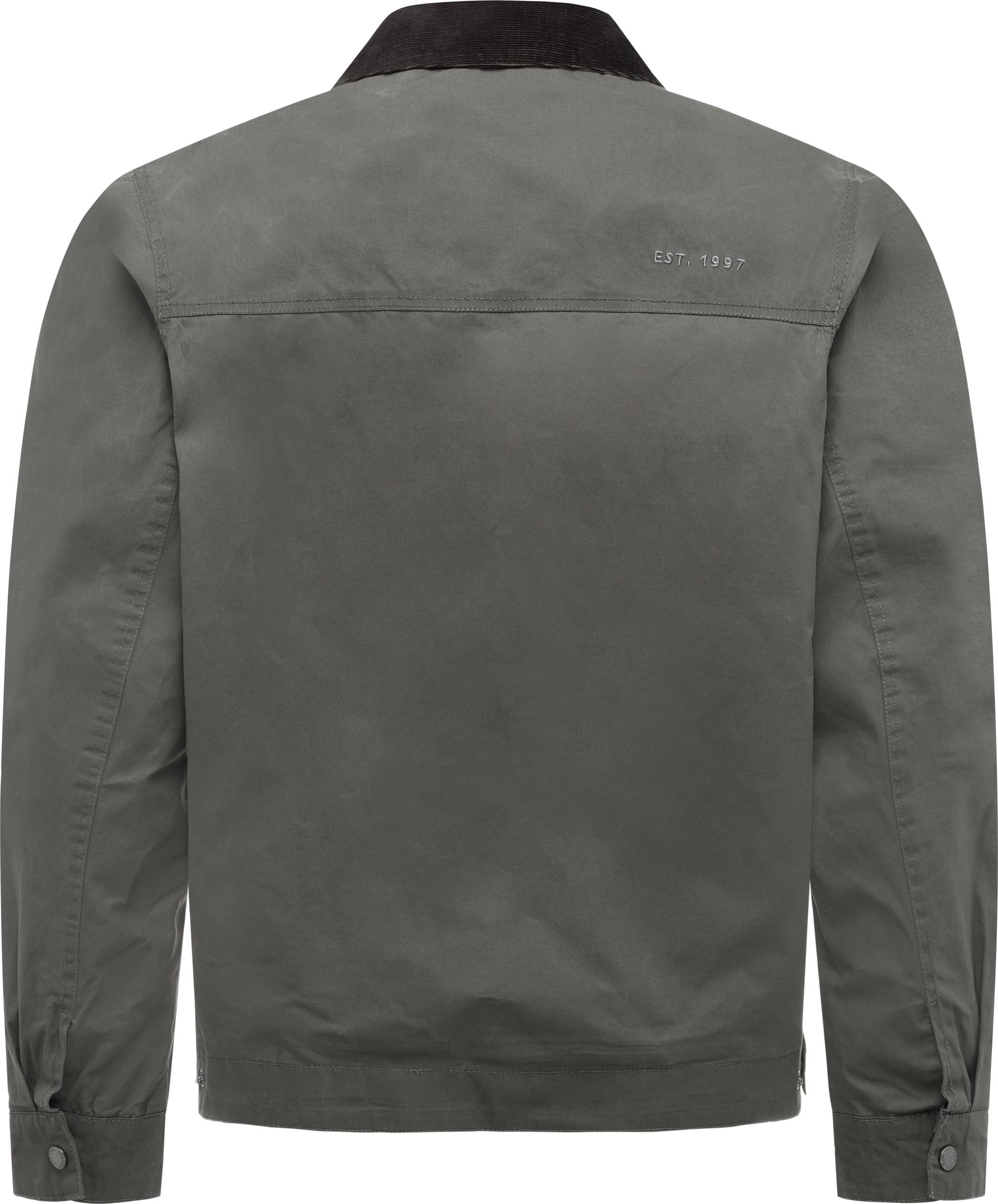 Ragwear Hemdjacke Hertan Vintage Leichte Herren Übergangsjacke mit Hemdkragen