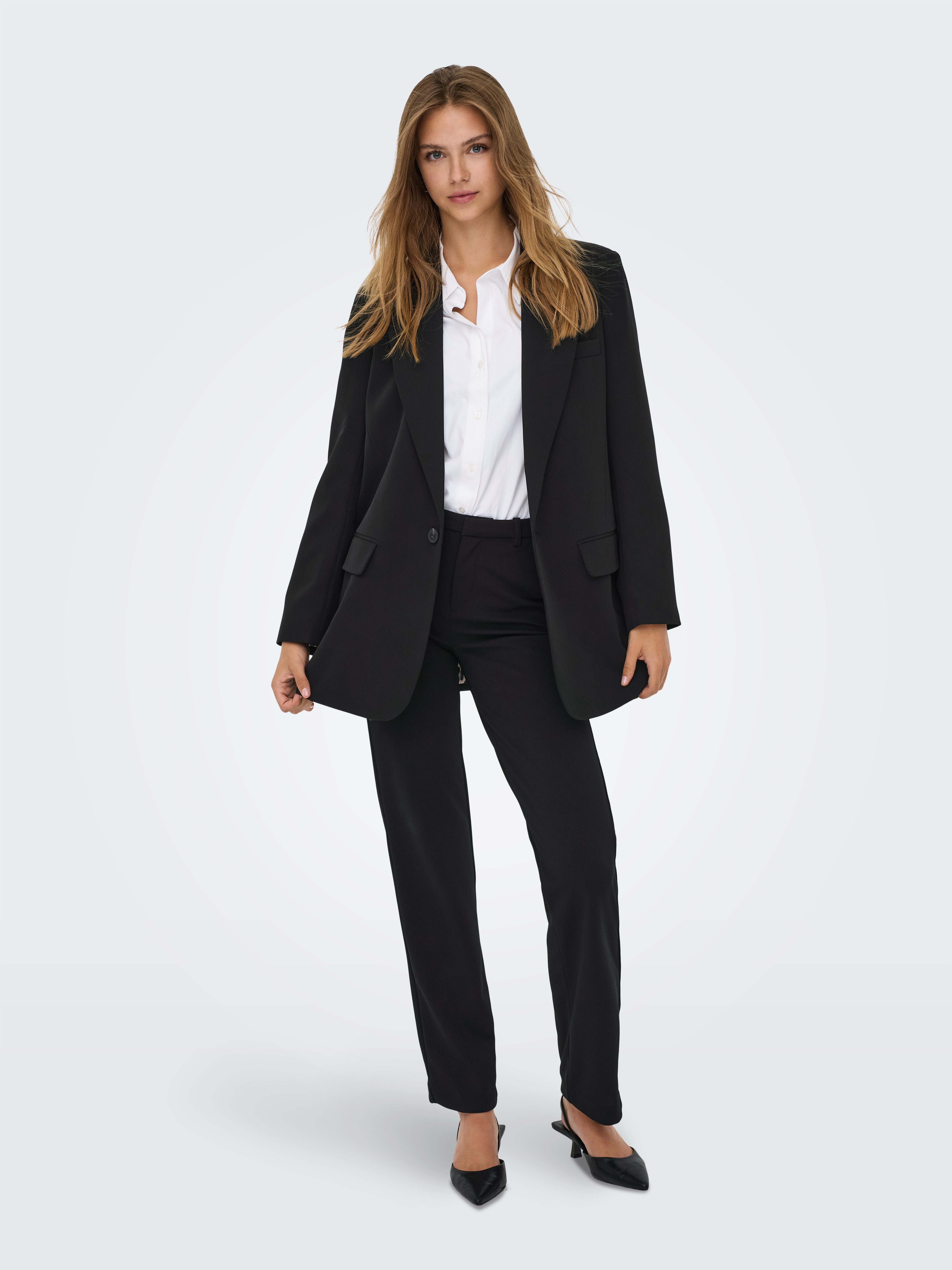 ONLY Longblazer ONLLANA-BERRY L/S REG BLAZER TLR CS Materialmix, regular fit – Bild 4 von 5