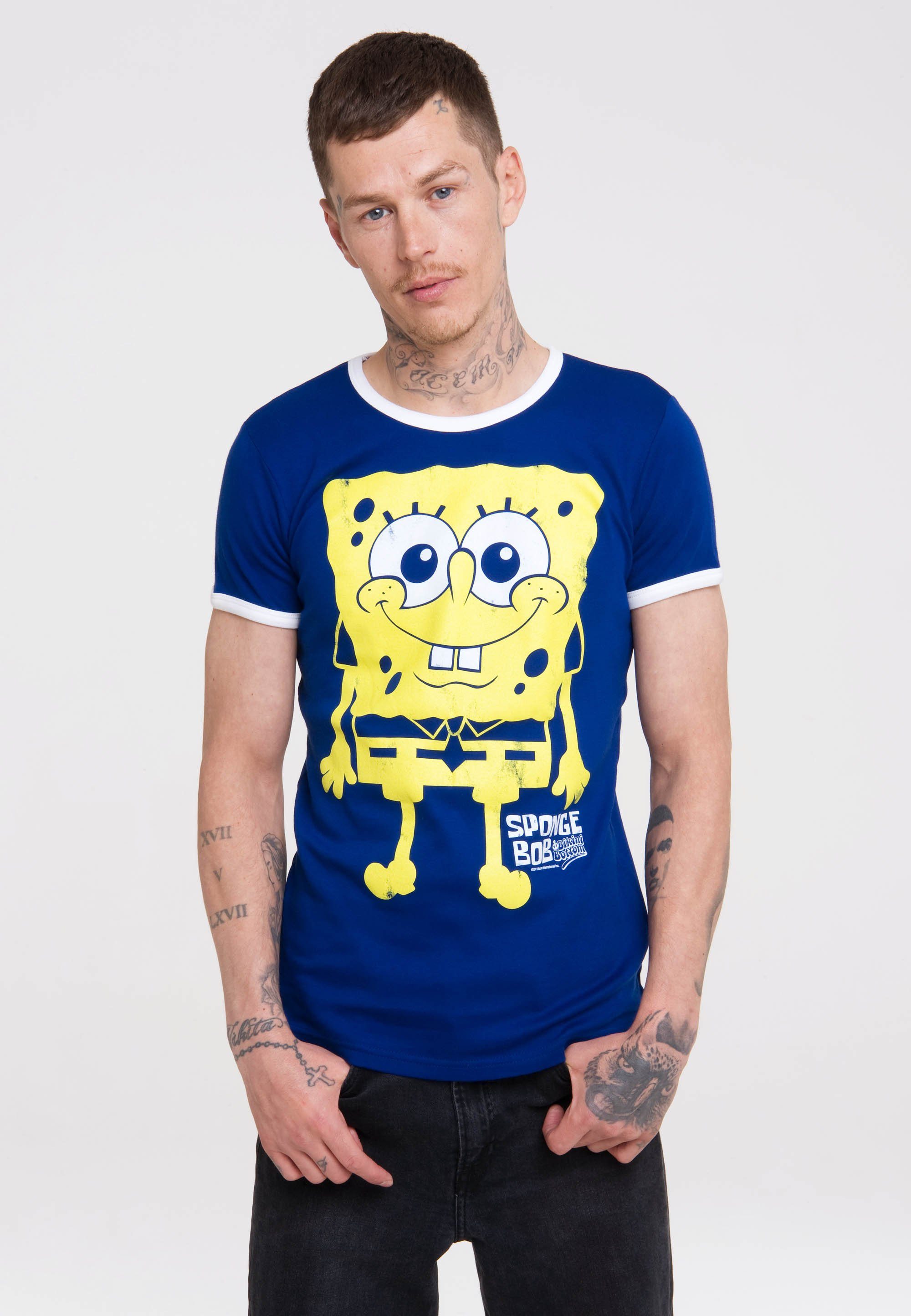 LOGOSHIRT T-Shirt Spongebob mit Spongebob Schwammkopf-Print | T-Shirts