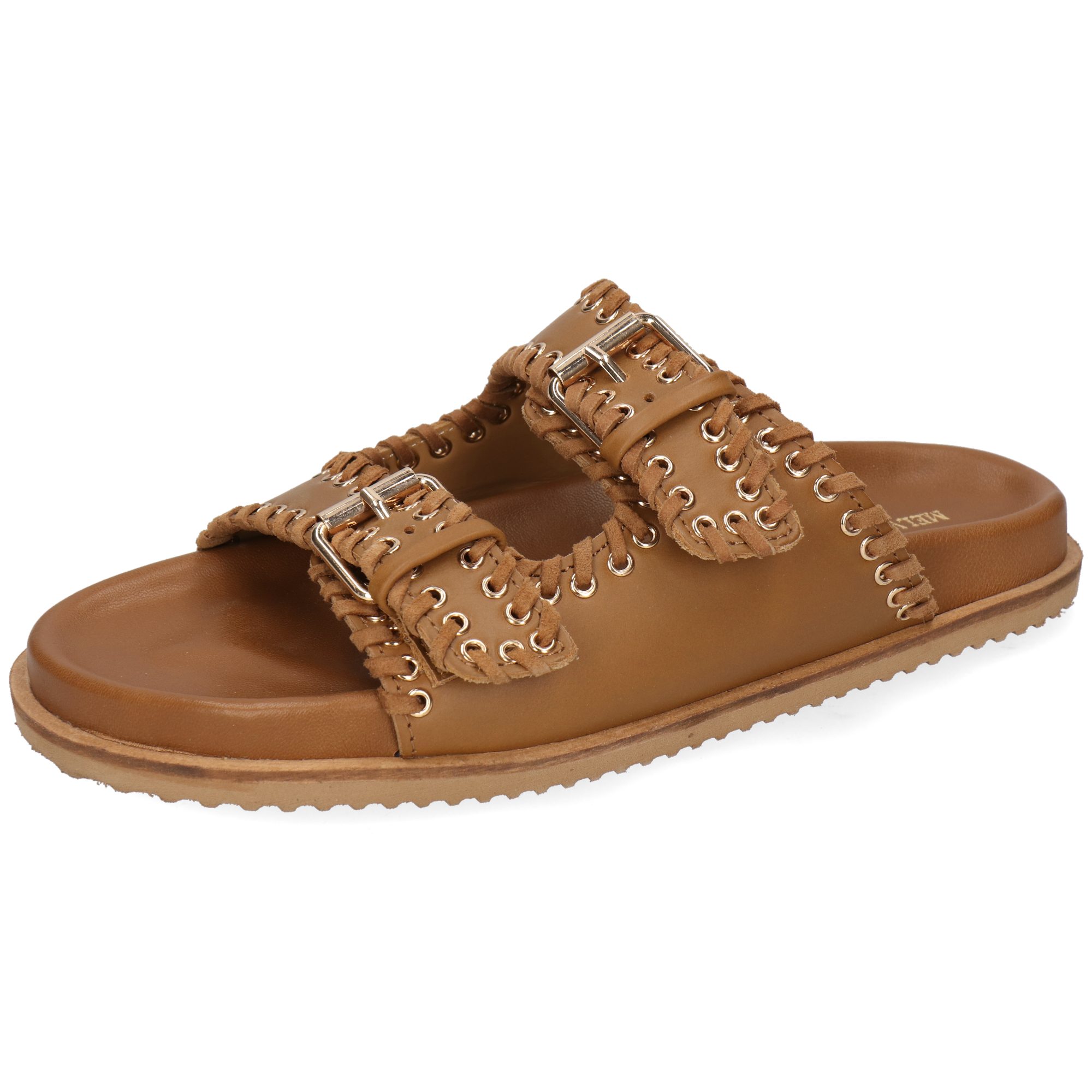 Melvin & Hamilton Eve 1 Leder-Pantoletten für Damen Pantolette Plateausohlen, Echtes Leder