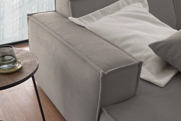 KAWOLA Big-Sofa SAMU, Sofa Feincord verschiedene Farben