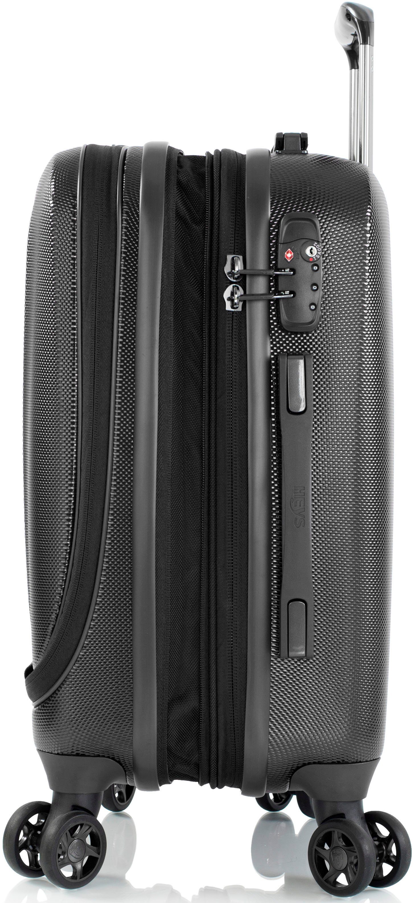 cm, mit Smart Rollen, gepolsterter mit Frontzugangsfach; 4 53 Access, black Hartschalen-Trolley Heys Vantage Laptoptasche