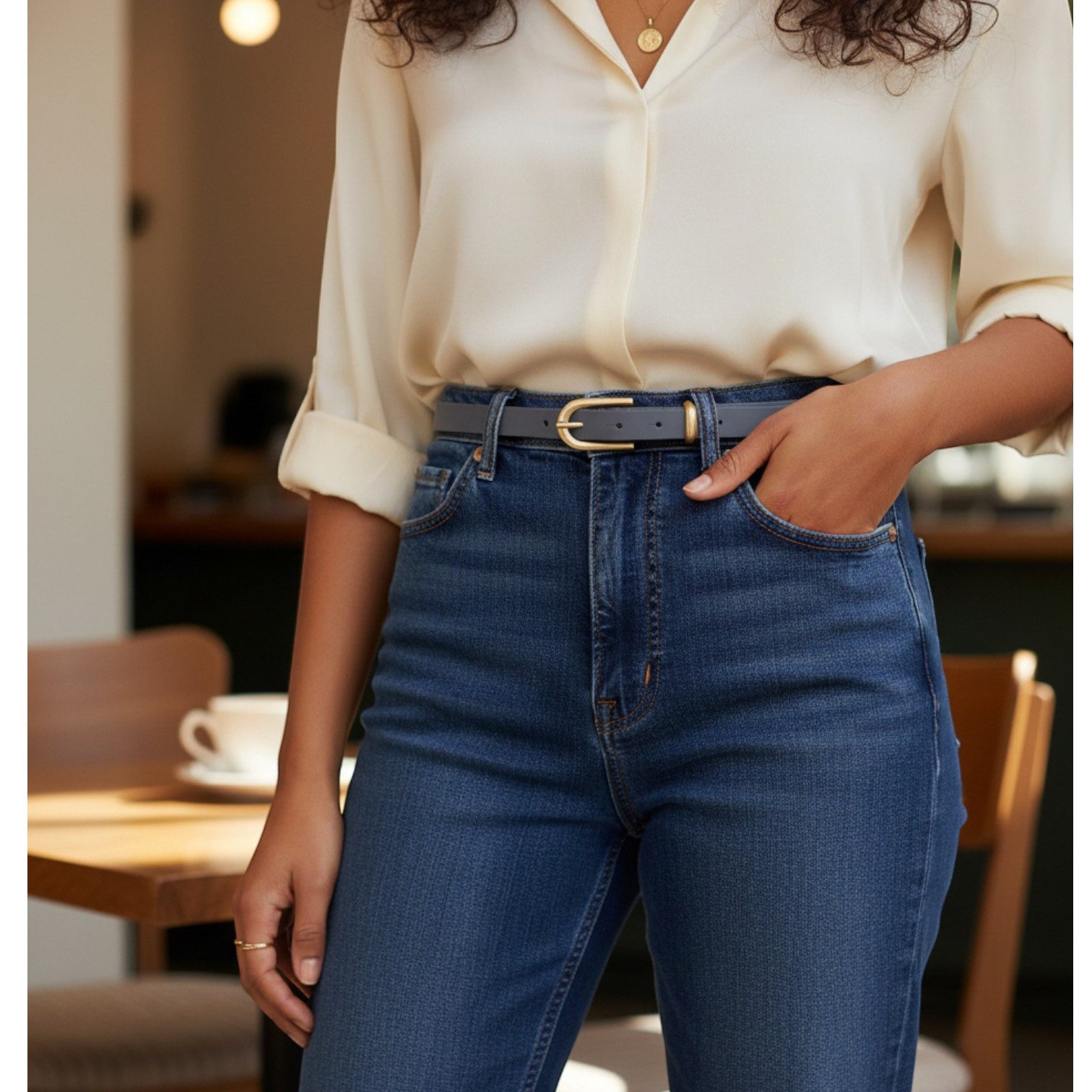 FRONHOFER Taillengürtel 18690 (1-St) 2 cm, echt Leder, schmaler Taillengürt günstig online kaufen