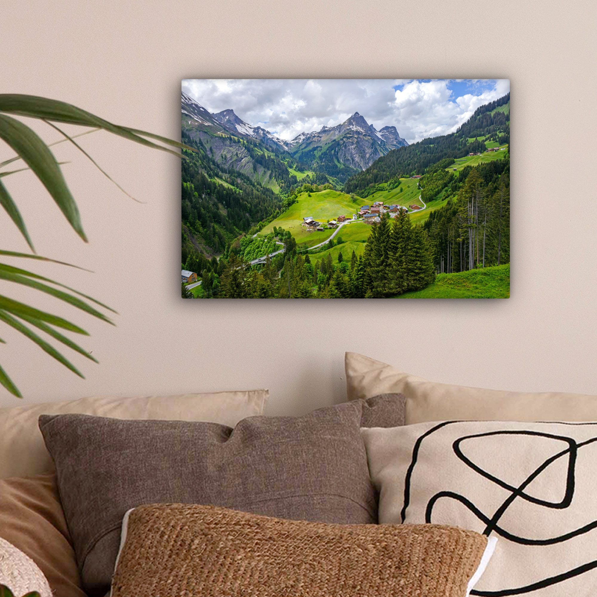 OneMillionCanvasses® Leinwandbild Berge in Österreich, Fotodruck (1 St), Wandbild, Deko Schlafzimmer Wohnzimmer Flur 20x20 cm – Bild 2 von 5